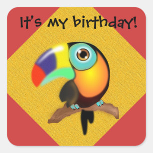 Un toque colorido sobre el Pegatina de cumpleaños 