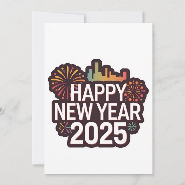 Un toque de fiesta: Tarjeta de vacaciones de Año N (Anverso)