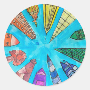 Un toque de la "ciudad arcoiris" pegatina