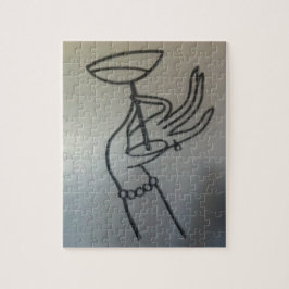 Un toque de rompecabezas de clase con caja de rega