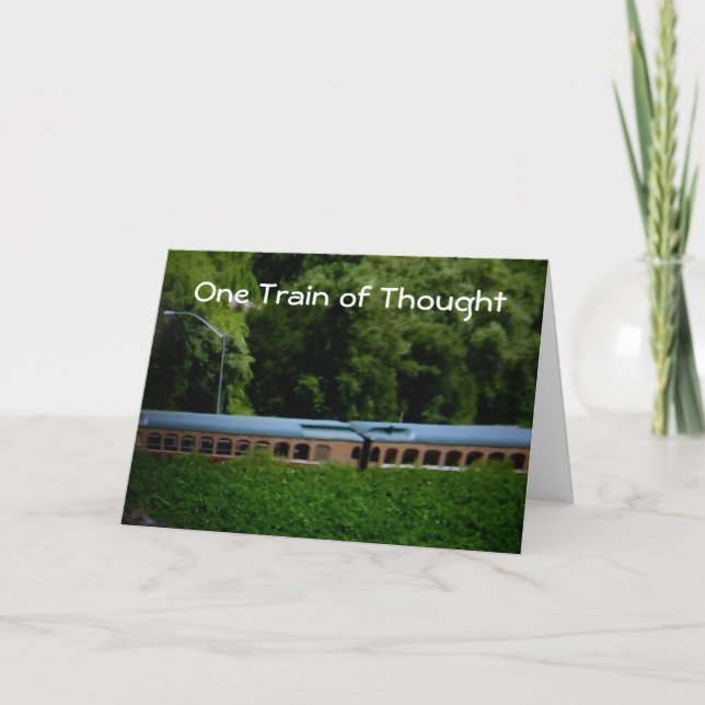 "UN TREN DE PENSAMIENTO" FELIZ TARJETA DE CUMPLEAÑ (Anverso)