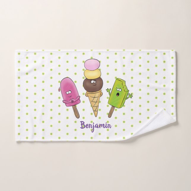 Un trío de personalizado de helados de helado de s (Toalla de mano)