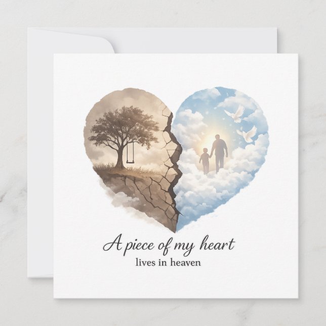 Un trozo de mi corazón vive en el cielo Memorial  (Anverso)