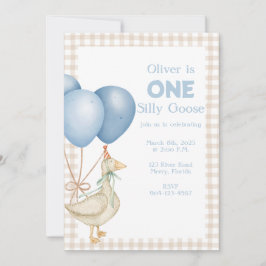 UN ÚNICO Invitación de cumpleaños a Goose