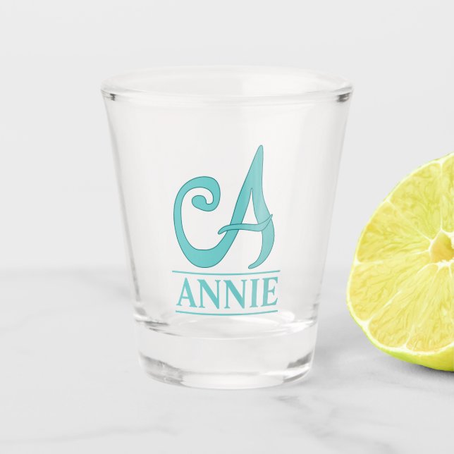 Un vaso de chupito monogramado (Anverso)