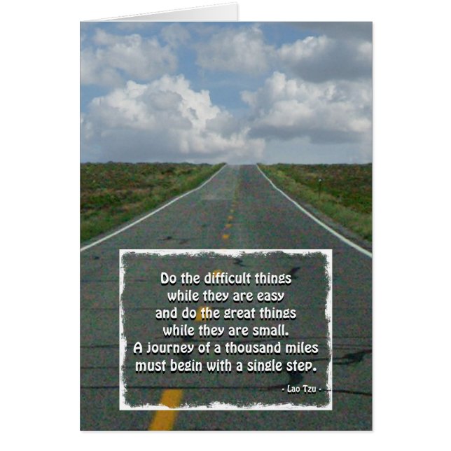 Un viaje de 1000 Millas (Laotse) (Frente)