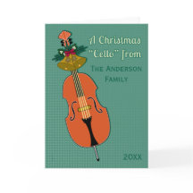 Un violoncelo del navidad añade el nombre y la