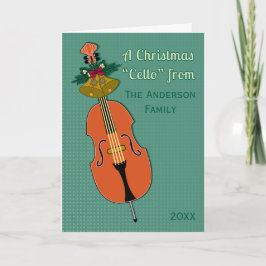 Un violoncelo del navidad añade el nombre y la