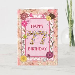 Una 77.a tarjeta de cumpleaños del craftlook