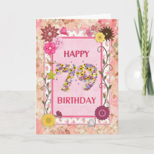 Una 79.a tarjeta de cumpleaños del craftlook