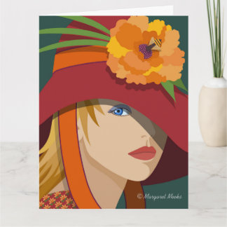 Una abeja en su tarjeta de notas doblada Bonnet o 