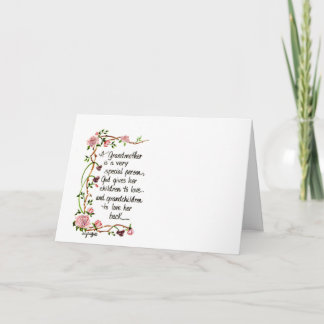 Una abuela es una tarjeta de felicitación plegada