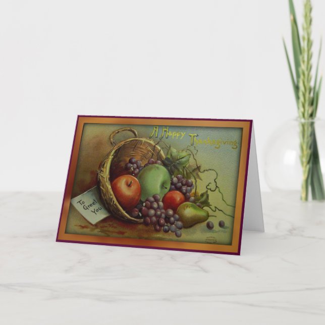 Una acción de gracias feliz - tarjeta de la acción (Anverso)