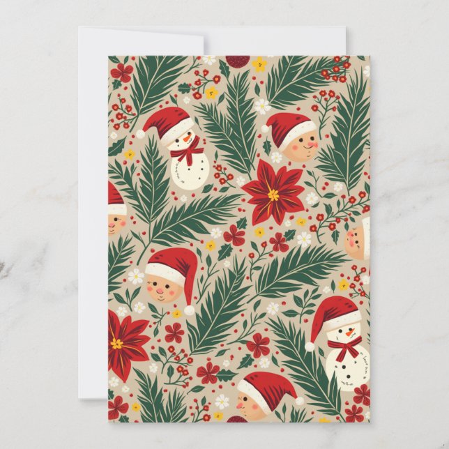 Una acogedora tarjeta de bienvenida para Navidades (Anverso)