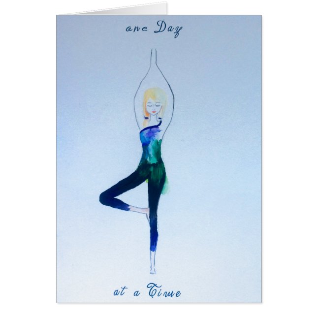 Una acuarela de la yoga del día a la vez (Frente)
