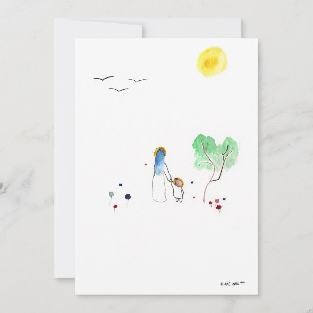 Una agradable tarjeta plana a pie (Anverso)