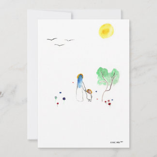 Una agradable tarjeta plana a pie