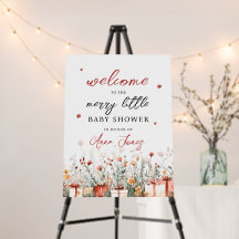 Una alegre señal de bienvenida para baby shower de