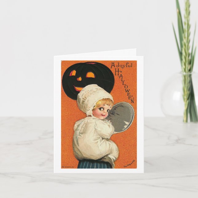 Una alegre tarjeta de halloween vintage (Anverso)