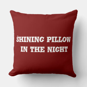 Una almohada brillante por la noche