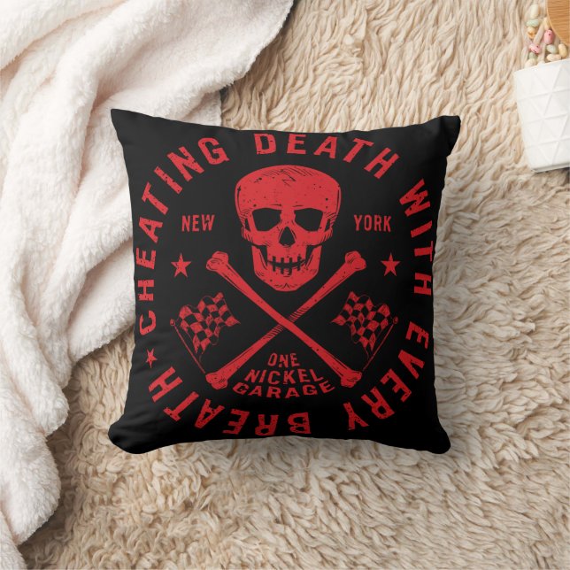 Una almohada CDWEB de garaje de níquel / roja (Manta)