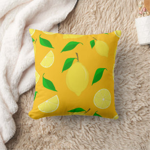 Una almohada con un patrón de limón