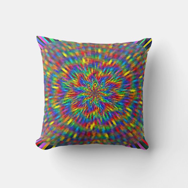 Una almohada de estampado floral (Anverso)