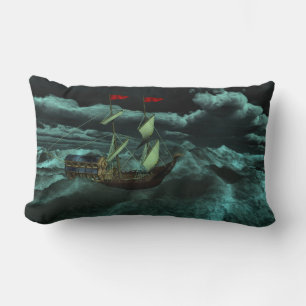 Una almohada marina salvaje y tormentosa