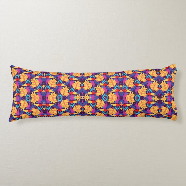 Una almohada rectangular presenta un vibrante  (Anverso)