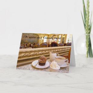 Una amable tarjeta de saludo
