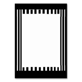 UNA ATRACTIVA TARJETA DE MESA NEGRA Y BLANCA