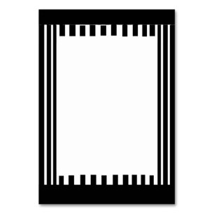 UNA ATRACTIVA TARJETA DE MESA NEGRA Y BLANCA