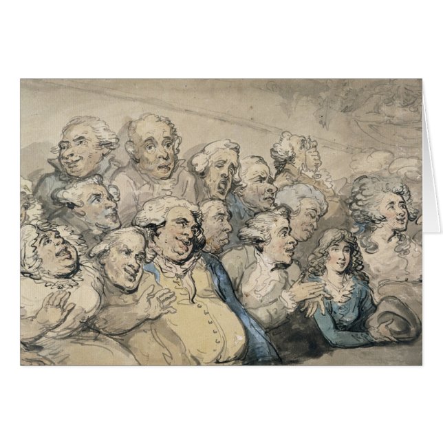 Una audiencia en el teatro del carril de Drury (Anverso (Horizontal))