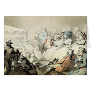 Una audiencia que mira un juego, c.1785 (la pluma