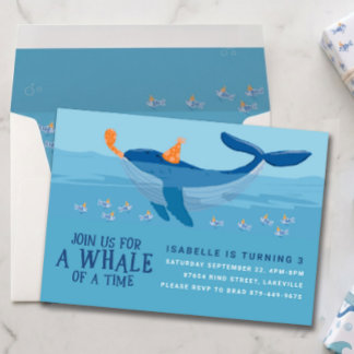 Una Ballena de Diversión – Invitación de Cumpleaño