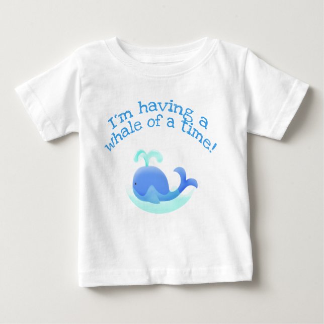 Una ballena de una época - camiseta del bebé de la (Anverso)