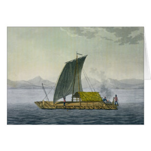 Una balsa que sale del puerto de Guayaquil,