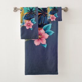 Una banana personalizado en la playa tropical.