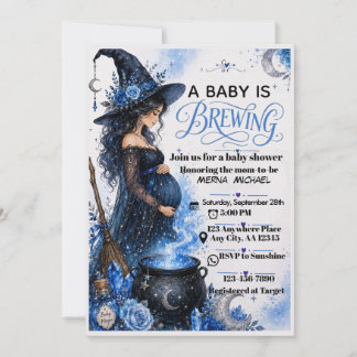 Una Bebé se Está Gestando Invitación de Baby Showe