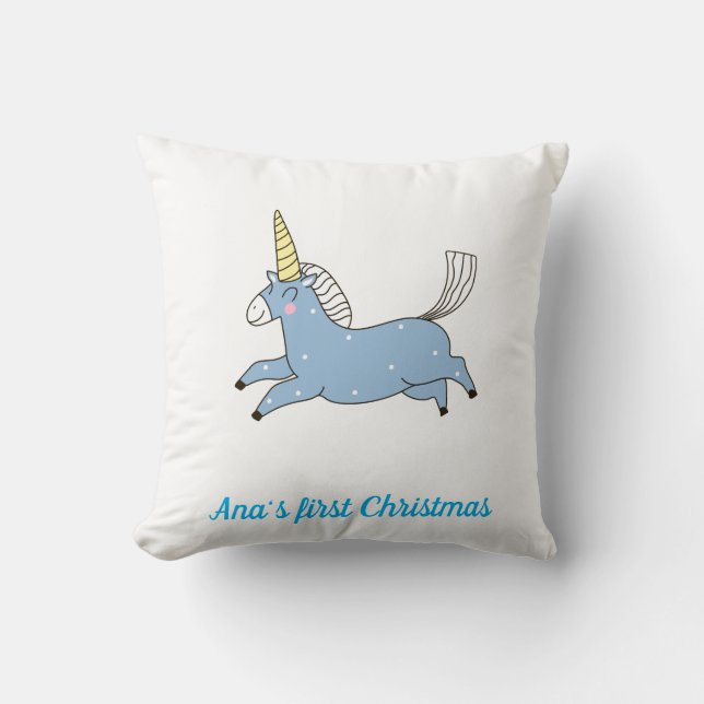 Una bella almohada de bebé de unicornio (Anverso)