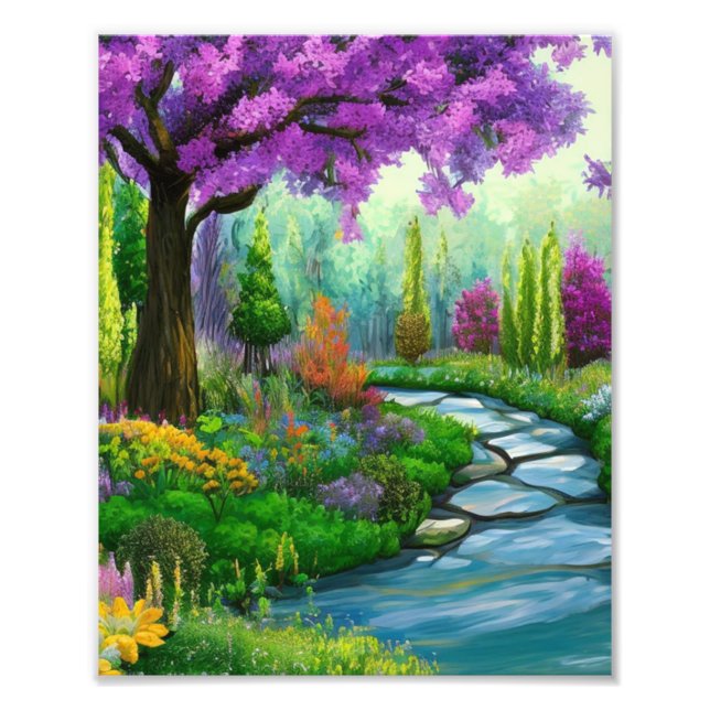 Una bella ampliación de la foto de un jardín (Frente)