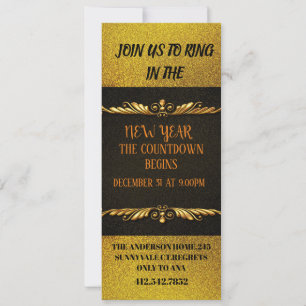 Una bella invitación para la víspera de Año Nuevo