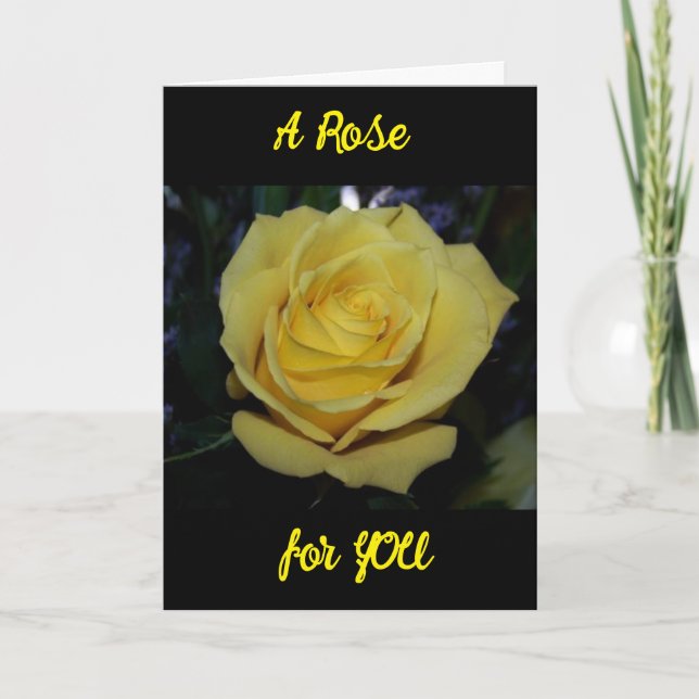 UNA "BELLA ROSA AMARILLA" PARA TU TARJETA DE CUMPL (Anverso)