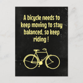 Una bicicleta necesita seguir moviendo la postal