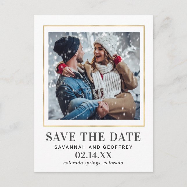Una boda fotográfica Guardar la postal de fecha (Anverso)