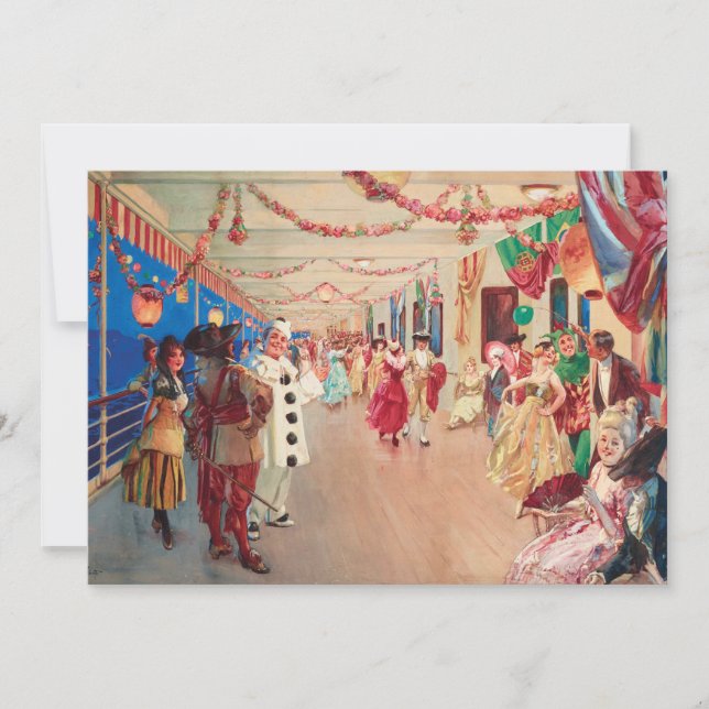 Una bola enmascarada en un barco | Victor Gabriel  (Anverso)