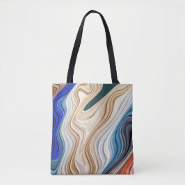 Una bolsa de algodón de tela colorida y vibrante