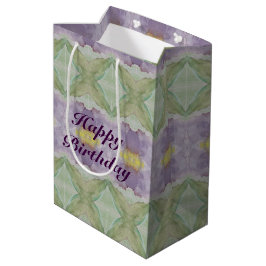 Una bolsa de regalo morada morada mediana