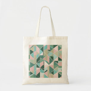 Una bolsa de tote con patrones geométricos minimal