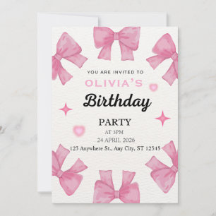 Una bonita invitación a una fiesta de cumpleaños